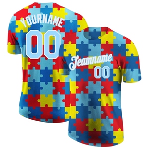 T-shirt de performance 3D drapeau américain blanc-rouge personnalisé, 100 % polyester, séchage rapide, vente en gros directe pour l'industrie manufacturière - Product Image 4