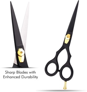 Professional Matte Black 420C Stainless Steel Barber's Cutting Scissors Straight Hair <b>Shears</b> Sharp Blunt All-Purpose Beauty <b>Tool</b> - Product Image 6
