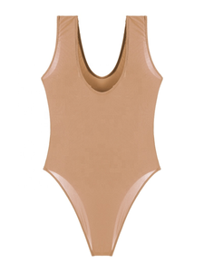 Justaucorps de yoga sans couture brillant et dos nu de haute qualité pour femme, avec découpe haute et design sans manches, idéal pour le sport et l'entraînement - Product Image 3