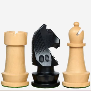 Piezas de ajedrez Staunton de la serie Championship, Rey de 3.75 pulgadas, en madera de boj natural y ebonizada, al mejor precio. - Product Image 1