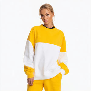 Sudaderas con hombros caídos para mujer, tops de 550 GSM, sudadera pesada tipo jersey, sudaderas holgadas de cuello redondo para mujer - Product Image 1