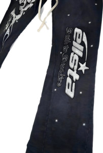 Pantalon de survêtement vintage personnalisé pour homme en coton molletonné, style streetwear, avec strass, confortable, pour le sport - Product Image 3