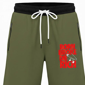 Breathable <b>men's</b> <b>shorts</b> High Quality Heavyweight 100% Cotton Drawstring Letter Eco-friendly Breathable Puff Printing Streetwear - Product Image 5