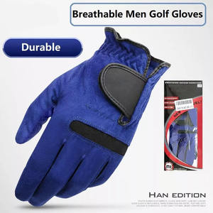 Men's Lightweight Outdoor Golf Gloves Genuine Leather Anti-Slip Adjustable Wrist <b>Strap</b> <b>Buckle</b> Closure Customized Logo Breathable - Product Image 3