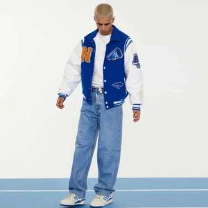<b>Men's</b> Coated Winter <b>Long</b> Sleeve Baseball Varsity <b>Jacket</b> Wholesale Custom Unique Designs Stand Collar Casual Letterman Plain - Product Image 1