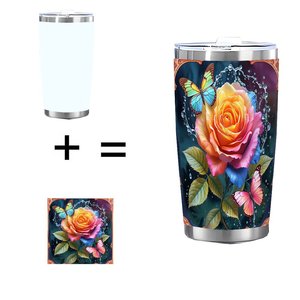 Stainless Steel Tumbler 20oz Double Wall Vacuum <b>Insulated</b> Modern Design Travel <b>Mug</b> - Product Image 1