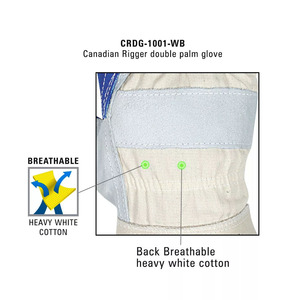 Gants de travail en cuir de vachette pleine fleur pour la protection des mains en milieu industriel, doux et confortables, type Rigger canadien - Product Image 2