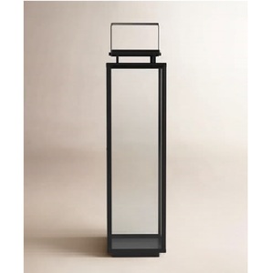 Nuevo Diseño de Farol Rectangular de Metal para Exteriores, Portavelas de Zinc Envejecido, Luminaria Decorativa Resistente a la Intemperie - Product Image 2