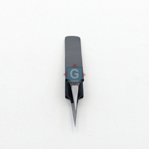Pinces à épiler pour extensions de cils en acier inoxydable 10MM à pointe lisse : Votre outil de beauté indispensable - Product Image 1