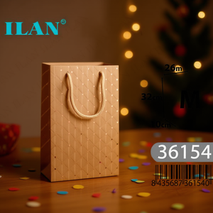 Sacchetto Regalo Iln M 26x32x10cm in Carta Kraft con Manico per Confezioni Regalo - Product Image 2