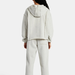 High Quality Custom Logo Two Piece Suits Solid Color <b>Plain</b> <b>Tracksuit</b> Hoodie Men Sweatsuit Sets Women's Clothing Set - Product Image 3