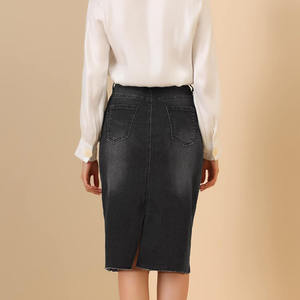 Mini-jupe en jean 100% coton, taille basse, avec poches, style streetwear d'été, en promotion à prix réduit. - Product Image 4