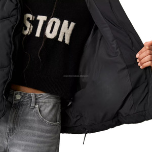 Chaqueta Impermeable de Pana para Mujer, Talla Grande, con Capucha, Cierre, Cálida, Transpirable, de Manga Larga, con Múltiples Cordones - Product Image 5