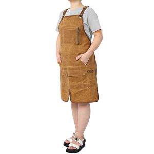 18 oz Heavy Duty Waxed Canvas Tool <b>Apron</b> Fully Adjustable for <b>Men</b> Women Carpenter Woodworking <b>Aprons</b> Water-Resistant for - Product Image 5