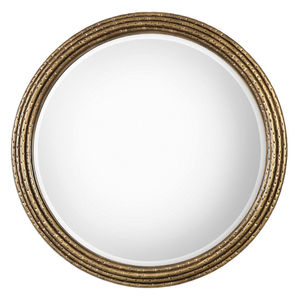 Miroir mural rond en cuivre de qualité supérieure, style décoratif, avec motif de treillis complexe, pour la décoration de la maison et des hôtels - Product Image 6
