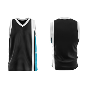 Maillot de basketball personnalisé 100 % polyester pour homme, coupe ample, imprimé, respirant, haute qualité, coutures soignées, vente rapide - Product Image 5