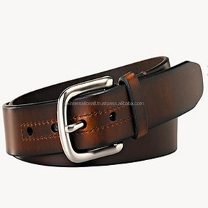 Cinturón informal de cuero de diseñador para hombre, correa de tela vaquera en todos los tamaños personalizados con hebilla de punta única chapada en plata antioxidante, venta al por mayor - Product Image 4
