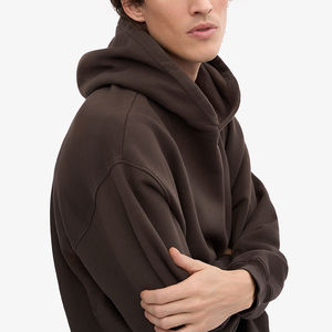 Sudadera con capucha unisex de algodón grueso, con logo personalizado, estilo oversize, para hombre y mujer, de alta calidad, al por mayor. - Product Image 6