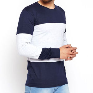 Unisex Custom Printed Long Sleeve T-Shirt <b>Plain</b> Blank Design Full Sleeve with 100% Cotton Material Customized <b>Tees</b> with OEM - Product Image 2