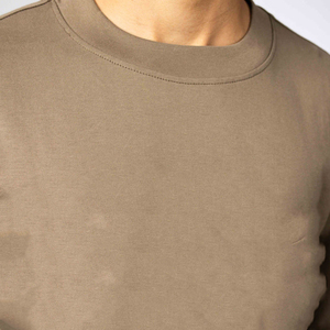 Camiseta de Manga Larga con Cuello Redondo y Bolsillo en el Pecho para Hombre, Algodón Pima, Lisa, al por Mayor - Product Image 4