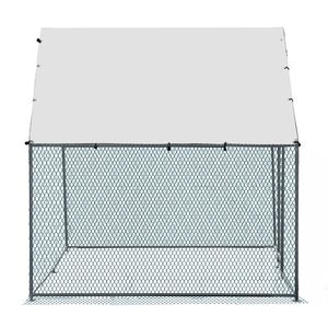 Grand enclos métallique pour poulets de 6,5 x 10 pieds avec couverture imperméable pour oiseaux, lapins, chats, chiens et usage agricole en extérieur - Product Image 6