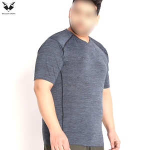 Camiseta de Punto de Manga Corta con Cuello Redondo para Hombre, Estilo Moderno, Secado Rápido, Color Sólido, Corte Regular, Ropa Deportiva Informal, 100% Poliéster - Product Image 3