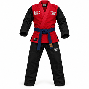 Traje de Grappling BJJ Rexfit al por Mayor, Kimono de Jiu Jitsu Brasileño con Bordado Personalizado, Chaqueta y Pantalones de Algodón para Artes Marciales - Product Image 1