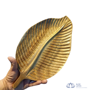 [MEJOR VENTA] |   Bandeja de madera con forma de hoja, plato de madera para servir queso, frutas, aperitivos y alimentos, de Vietnam. - Product Image 1