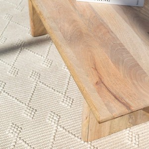 Table basse à pieds plats Vandana Astra Falcon en bois de manguier pour un décor de salon moderne - Product Image 5