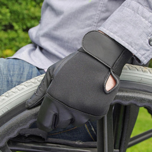 Gants classiques pour fauteuil roulant, à doigts entiers, résistants à l'abrasion, durables, de qualité supérieure, en cuir de mouton grainé, unisexe - Product Image 4