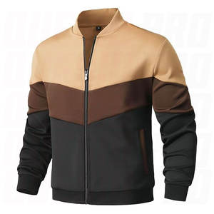 Blouson Bomber Léger Décontracté pour Homme, Style Universitaire Color Block, Idéal Printemps-Automne, Streetwear et Mode Extérieure - Product Image 4
