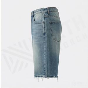 Pantalones Cortos de Mezclilla para Hombre, Estilo Vintage, Lavados, Holgados, de Alta Calidad, Personalizados, a la Moda - Product Image 3