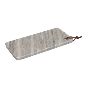 Planche à découper en marbre, design artisanal de qualité supérieure, avec anse rectangulaire en laiton et boucle en corde, accessoires de cuisine - Product Image 3