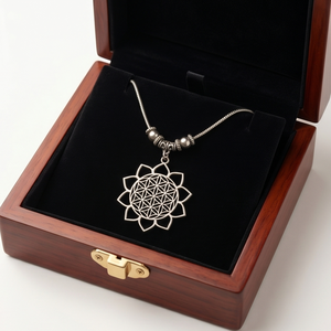 DIVYORO Ensemble de chaînes avec pendentif mandala en argent oxydé, cadeau classique pour femme - Product Image 2