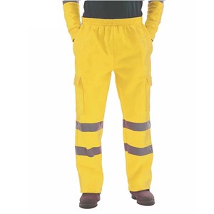 Pantalon de travail haute visibilité orange réfléchissant pour hommes, pantalon cargo haute visibilité, vêtements de sécurité industrielle, pantalon de travail pour la construction - Product Image 6