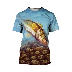 Nouveau meilleur modèle 2026, chemise de pêche respirante à séchage rapide UPF 50 de haute qualité, t-shirt OEM 100% polyester, logo personnalisé - Product Image 3