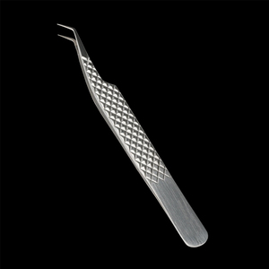 Pinces professionnelles pour extensions de cils Fiber Tips, pour une prise parfaite des cils, manche antidérapant. - Product Image 4