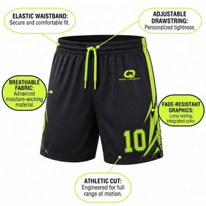 Pantalones Cortos de Fútbol Personalizados para Adultos, Transpirables, que Absorben la Humedad, 100% Poliéster, Ropa Deportiva Personalizada para Fútbol Masculino - Product Image 3