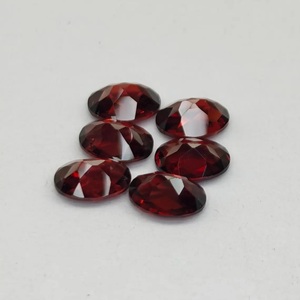 Grenat du Mozambique en gros, pierre naturelle à taille damier, pierre précieuse en vrac, grenat ovale facetté de haute qualité pour la fabrication de bijoux DIY - Product Image 5