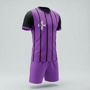 Uniforme de Fútbol para Hombre de Alta Calidad con Cuello en V, 100% Poliéster, Manga Corta, Personalizable, Transpirable, con Logotipo Personalizado por RIVIAN ATLANTIC - Product Image 3
