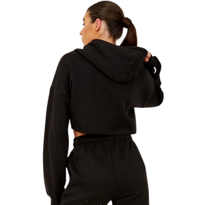 Women Cropped Hoodie Tracksuit Set Piping Detail Pullover Sweatshirt Jogger <b>Trousers</b> Drawstring Waist Two Piece Outfit Wholesale - Product Image 4