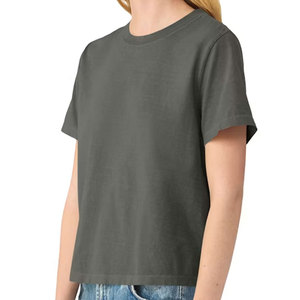 T-shirts courts personnalisés pour femmes, modèle vierge à personnaliser, impression numérique sur demande, gris - Product Image 3