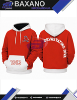 Delta |   Sigma |   Sudadera con Capucha Roja para Hombre Theta DST Sorority con Bolsillo Canguro Blanco 1913, Sudadera con Capucha Casual para Mujer con Bloques de Color