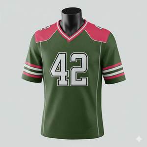 Camiseta de Fútbol Americano Sublimada Personalizada, Transpirable, de Malla, Unisex, Manga Corta, Color y Logotipo Personalizables, para Práctica - Product Image 4