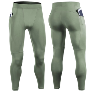 Wholesale High Elastic Quick Dry Breathable Gym <b>Tights</b> Skinny Color fast Sports <b>Men's</b> Running Leggings - Product Image 2