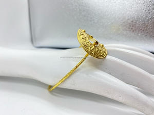 กำไลทองเหลืองชุบทองหรูหราทำด้วยมือสำหรับผู้หญิงสร้อยข้อมือแฟชั่นสไตล์คลาสสิกเหนือกาลเวลาสำหรับงานแต่งงาน - Product Image 2