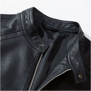 Veste de motard en cuir véritable 100% pour hommes et femmes - Imperméable, réversible, décontractée et élégante, design hivernal - Product Image 6