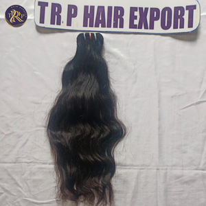 Cabello crudo virgen negro Natural 100%, estilos de rizado y ondas corporales de belleza de origen templo indio de alta calidad para trenzar - Product Image 6