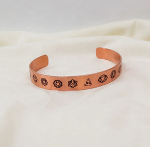 Premium Eco Friendly <b>Engraved</b> Botanical Thistle Copper Wrist Band Luxury Handmade Personalization High Polish <b>Bangle</b> Jewelry - Product Image 2