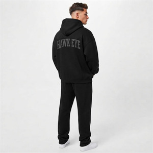 Hawk Eye Sports Sweat à capuche d'hiver pour hommes adultes en molleton fin 300g, avec fermeture boutonnée intégrale et cordon de serrage, style sportif - Product Image 5